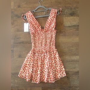 Zara Floral Mini Dress with Deep V Neck